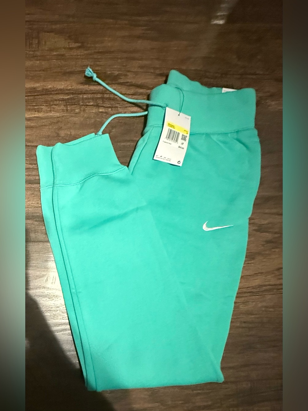Nike NWT Club Fleece High Rise Jogger Pants Turquoise Mint Green Small S